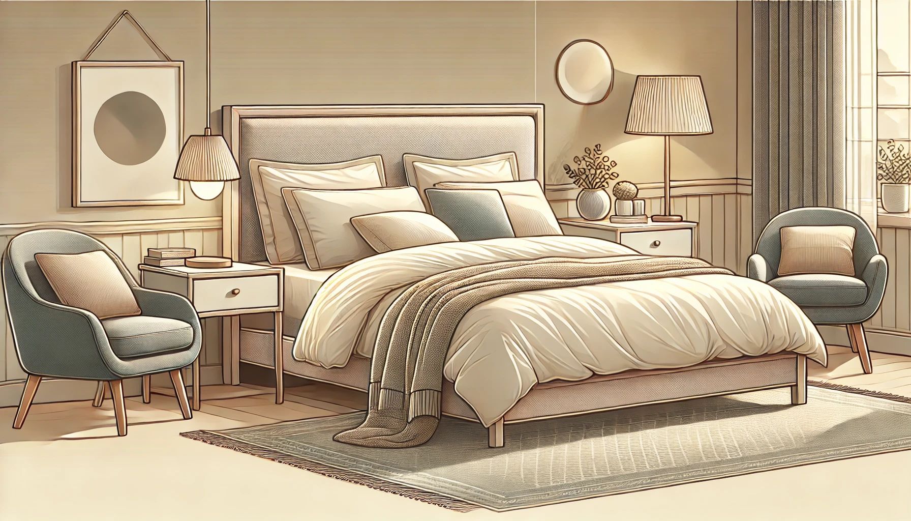 Comfy bedroom for good sleep