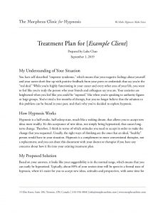 Sample Treatment Plan