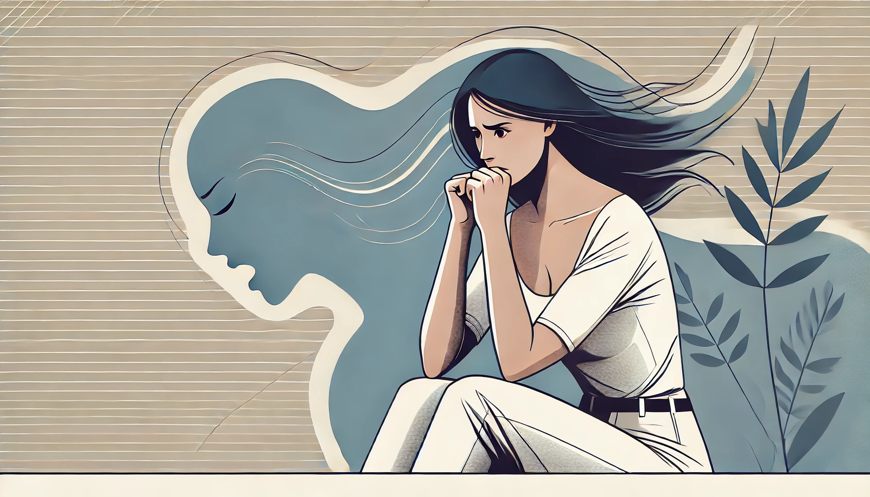 Stressed and anxious woman